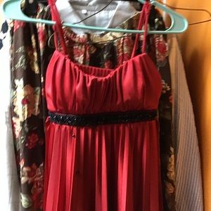 SPEECHLESS women’s thin SHOULDER strap mini dress sz XS  red